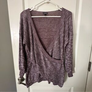Express Women's V-Neck Sweater in Lavender